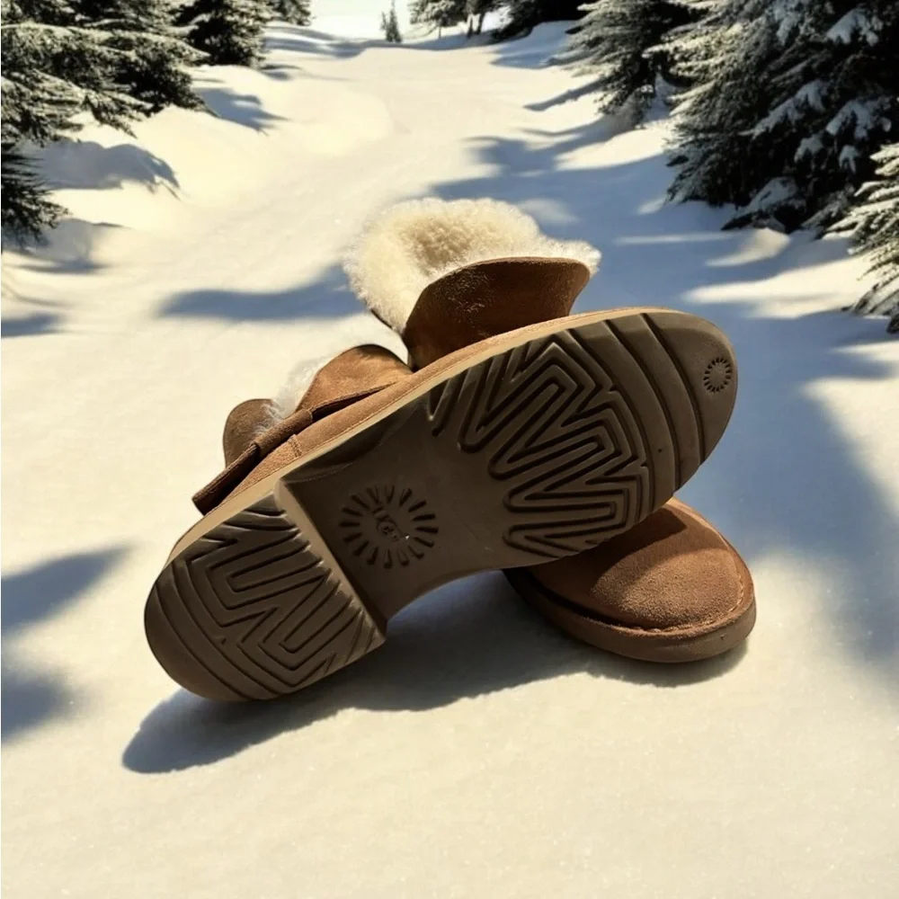 UGG Zariyah Water Repellent Tan Suede Ankle Boots.